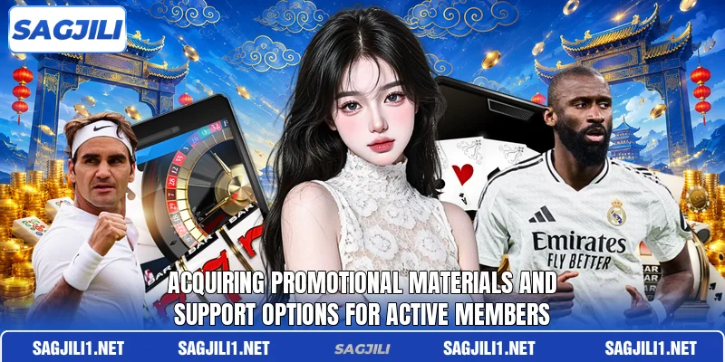 Acquiring promotional materials and support options for active members Acquiring promotional materials and support options for active members