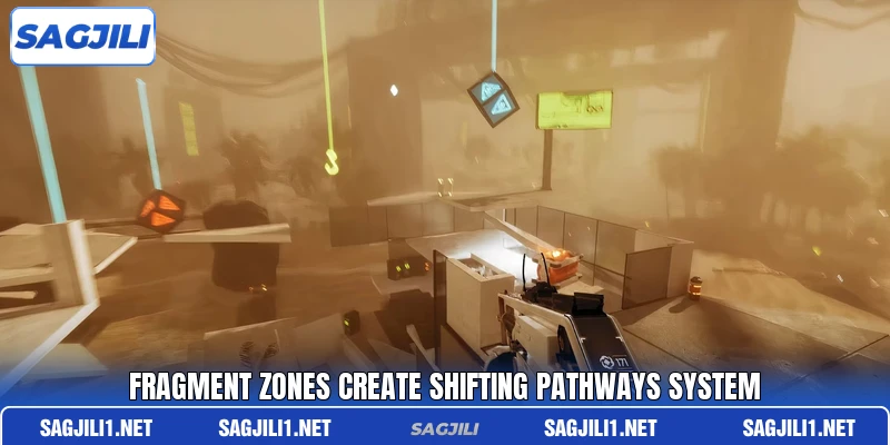 Fragment zones create shifting pathways system Fragment zones create shifting pathways system