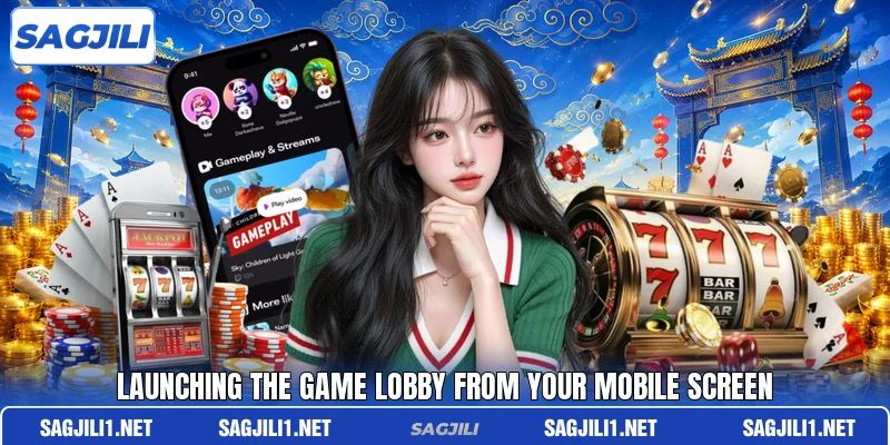 Launching the game lobby from your mobile screen Launching the game lobby from your mobile screen