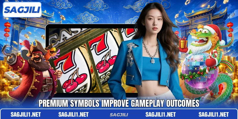 Premium symbols improve gameplay outcomes Premium symbols improve gameplay outcomes