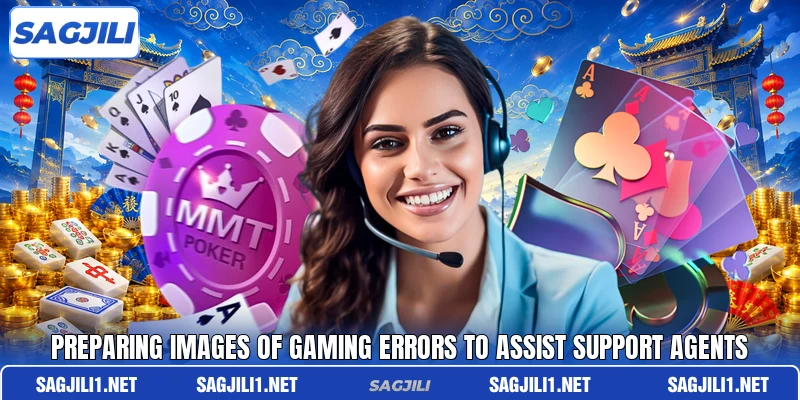 Preparing images of gaming errors to assist support agents Preparing images of gaming errors to assist support agents