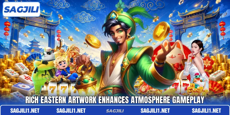 Rich eastern artwork enhances atmosphere gameplay Rich eastern artwork enhances atmosphere gameplay