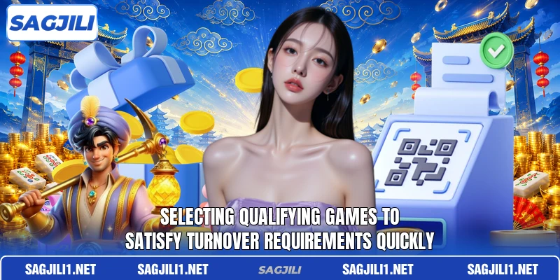 Selecting qualifying games to satisfy turnover requirements quickly Selecting qualifying games to satisfy turnover requirements quickly